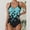 Light Blue, variant on Generic Women's One Piece Swimsuit V Neck Tummy Control Floral Print Bathing Suits Sexy Suspenders Backless Swimwear