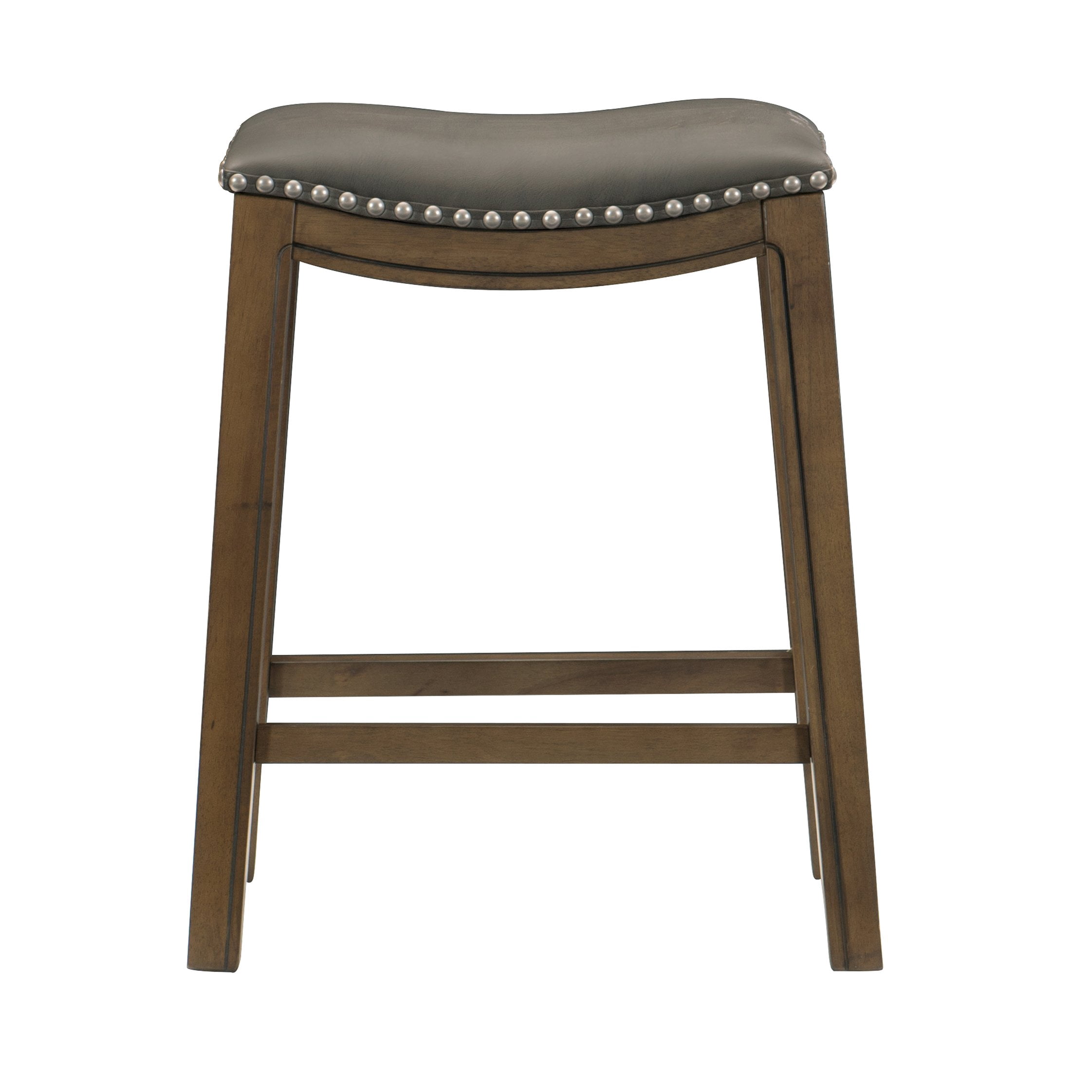 OakvillePark Eustis Saddle Seat Counter Height Barstool, Gray