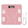 thumbnail image 1 of Eigraketly Báscula inteligente para baño con Bluetooth, de grasa corporal, báscula de peso Digital, aplicación inalámbrica, equilibrio de Medidores de medidas dimensionales Oro rosa Cobrar Eigraketly TO000338-06B, 1 of 6