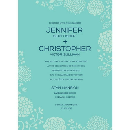 Simply Floral Standard Wedding Invitation