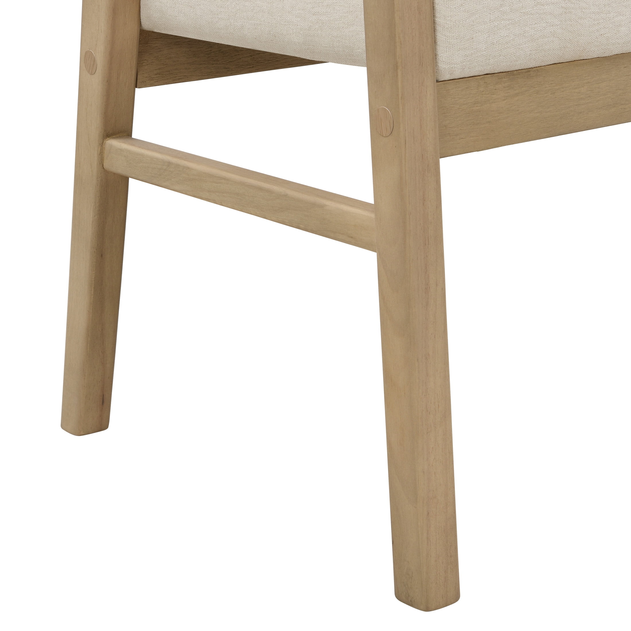 Christopher Knight Home 46.25" Mid Century Curved Cane Upholstered Loveseat, Light Ash+Beige