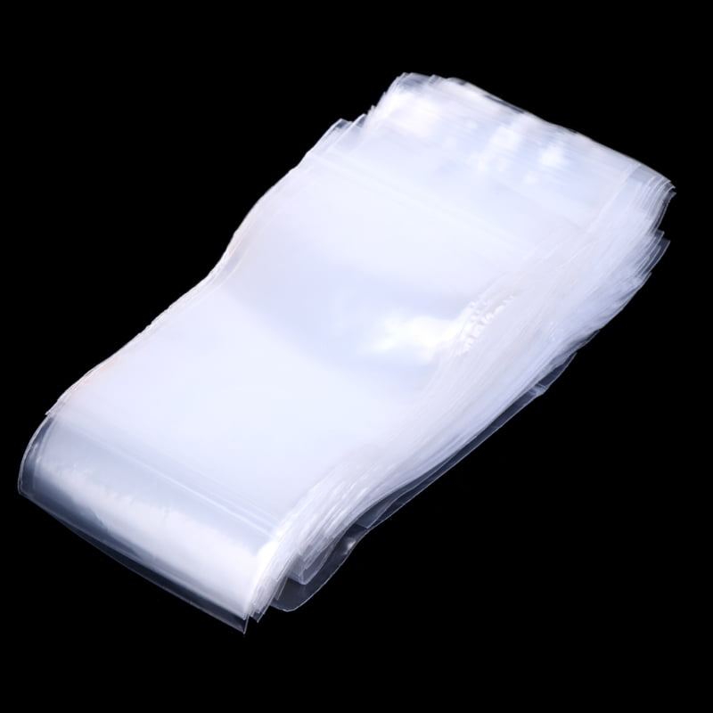 100Pcs plastique transparent Poly Grip Self Seal auto-adhésive Zip Lock Mini Sacs 