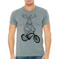 thumbnail image 1 of Men's Jackalope Riding A Bicycle Premium Tshirt, 1 of 2
