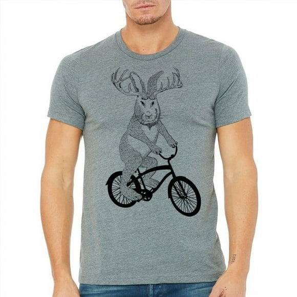 T-shirt Premium pour Hommes Jackalope à Vélo