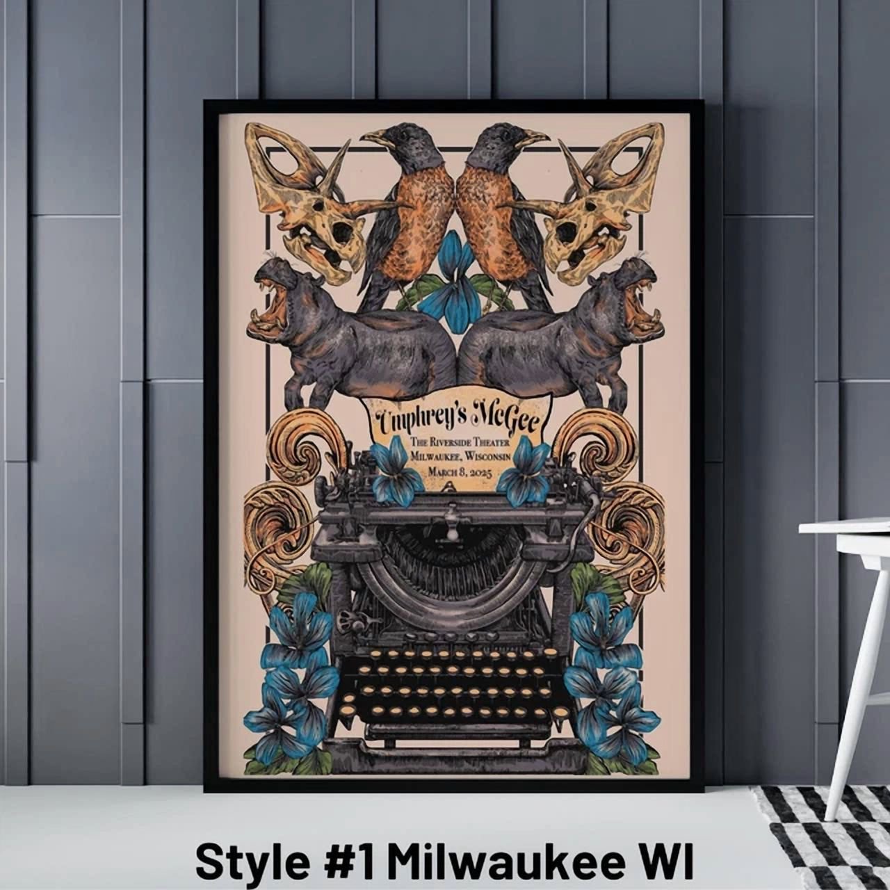 Umphreyã£Â¢Ã‚Â€Šâ¬Ã‚Â€Žâ¢S Mcgee Poster Riverside Theater Milwaukee Concert Wall Artvintage Wall Arttrendy Retro Print Room Decor Wall Art , Poster Print Only