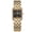 Gold, variant on Women’s Gold Bracelet Watch – Black Square Dial with Faceted Crystals