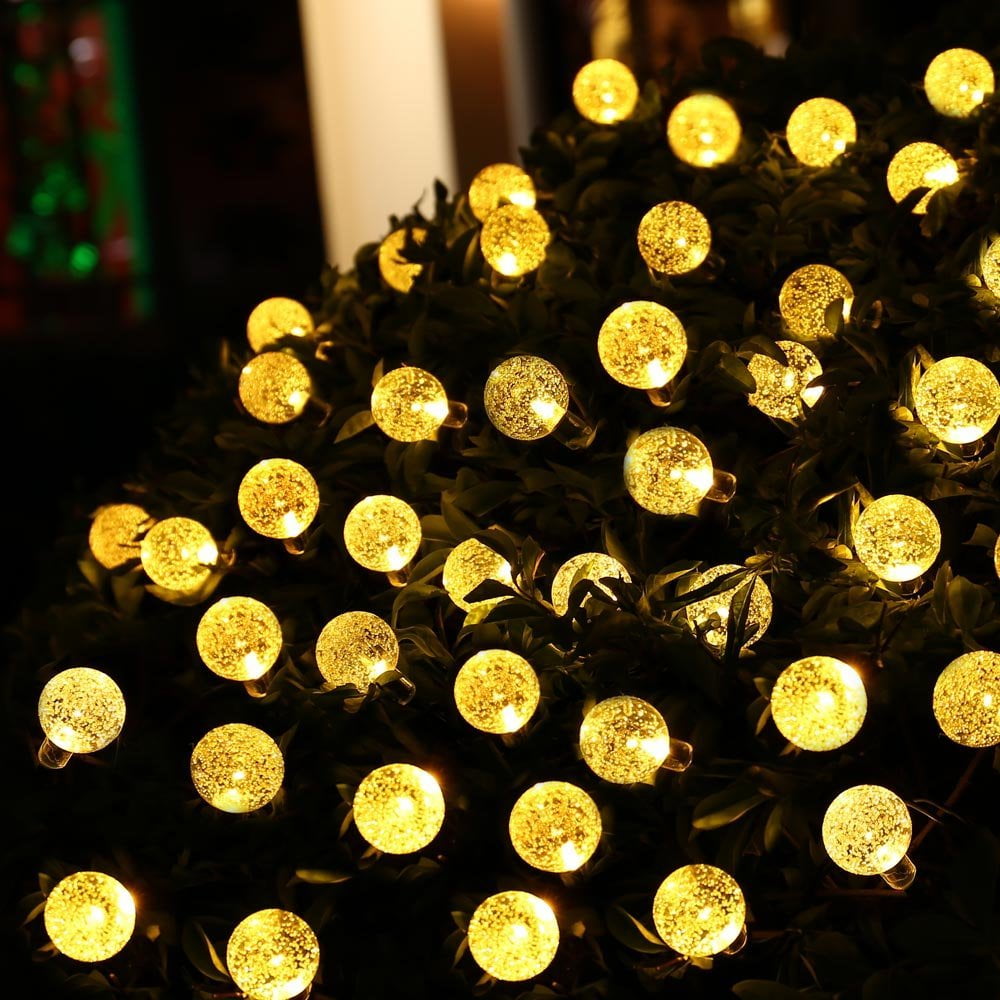Qedertek 4 Pack Globe Solar String Lights 19 7ft 30 Led Fairy Outdoor For Home Gazebo Patio Lawn Garden Party And Holiday