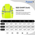 thumbnail image 7 of ProtectX 3-Pack Men's High Visibility Heavy Duty Breathable Long Sleeve Reflective Safety T-Shirts for Work Warehouse Construction, Class 3 Type R, Hoodie Green Small, 7 of 7