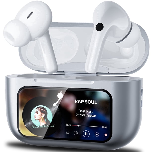 VEAT00L A9 Audífonos con ANC+ENC, Pantalla Táctil Inteligente, Bluetooth 5.4, Sonido Estéreo HiFi y Múltiples Ajustes de Ecualizador EQ