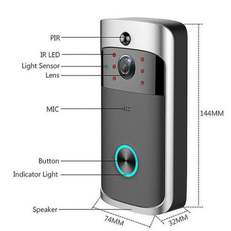 Ring & Video Doorbell WITH Camera Wireless WiFi Security Phone Bell 720PHD