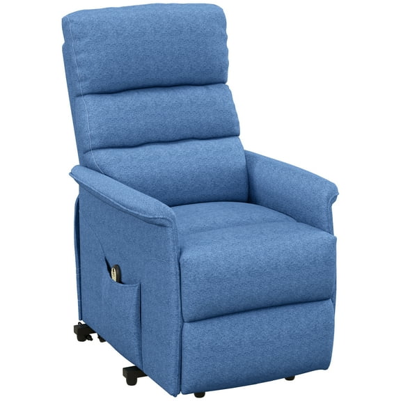 Homiyad Power Lift Chair for Seniors, Electric Lift Recliner Chair with Remote Control, Side Pockets for Living Room, Blue