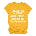 thumbnail image 4 of Ketyyh-chn99 Chandail à Col Ras du Cou pour Femmes, Mode, Blouse Ample, T-Shirt à Manches Longues, Col Ras du Cou pour Femmes, Jaune, 2TG, 4 of 4