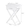 thumbnail image 2 of Topbuy 2PCS Morden Accent X Base Nightstand Sofa End Table Bedroom Furniture W/ Storage Drawer, 2 of 9