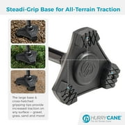 HurryCane Freedom Edition قصب قابل للطي مع مقبض T ، بنفسجي