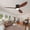 Black 2, variant on Ceiling Fan with Lights 42 Inch Flush Mount Ceiling Fan with Remote Control, ABS Blades Modern Outdoor Ceiling Fans for Bedroom/Farmhouse/Patio/Indoor, Quiet DC Motor