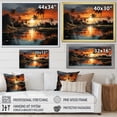 thumbnail image 4 of Designart Sunset Wall art, Reflecting on Sunset in the Dominican , sunset Large Wall art decor, Orange Nautical & Coastal Canvas wall art, 20x12 inches, 4 of 5