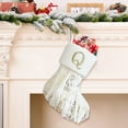 thumbnail image 4 of Wadada 6.7 inches Initial Monogram Christmas Stocking with Embroidered Letters Personalized Small Plush Xmas Hanging Stocking with Sequin Snowflake for Holiday Tree Fireplace Decor (-Letter, Gold), 4 of 5