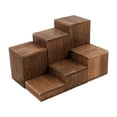 thumbnail image 2 of 6 elevadores cuadrados de madera para almacenamiento, organizador de perfumes, soporte para cupcakes, para colecciones, joyas, maquillaje y juguetes. Marrón, 2 of 8