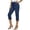 Blue, variant on NinXxx Women's High Waist Stretchy Button Pocket Pull On Cropped Yoga Pants Light Blue XXXL