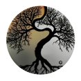 thumbnail image 4 of BCIIG Yin-yang Tree Roots Round Table Cover Stain Resistant Washable Indoor Outdoor Tablecloth Kitchen Dining Wedding Parties Waterproof 100% Polyester Fiber 42-46, 4 of 8