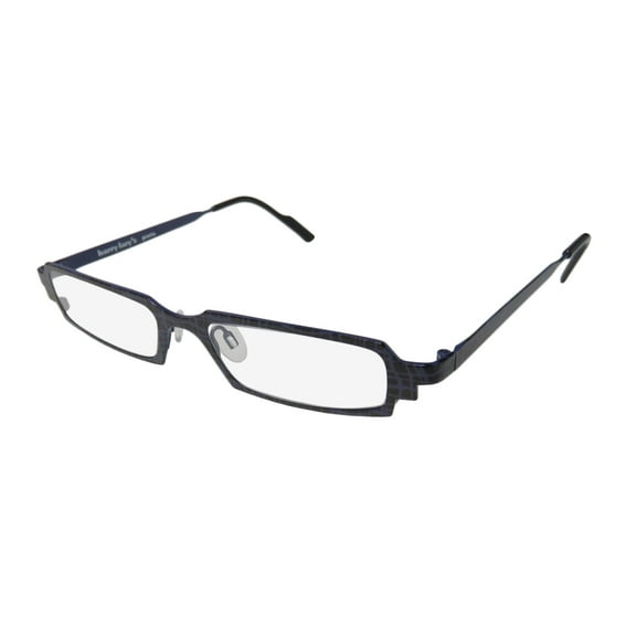 harry lary's tequily womens/ladies designer full-rim eyeglasses/spectacles (48-0-0, indigo / black pattern)