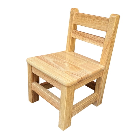Silla de madera para niños, completamente ensamblada, taburete cambiador para edades de 6 a 8 años, con respaldo de escalera, resistente, para sala de Altura del asiento 25cm