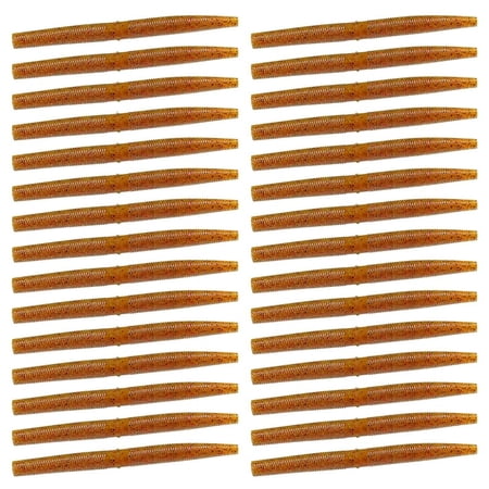 Yihuala 30Pcs Soft Fishing Lures With Salts Earthworm Fishing Baits Salts Scent Soft PVC Stick Baits Salts Easy to Use