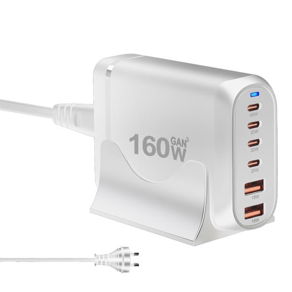 Multiple Port Charging Station 160W with 2USB 4Type C Output for Electronics