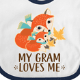 thumbnail image 4 of Inktastic My Gram Loves Me Fox Grandchild Boys or Girls Baby Bib, 4 of 4