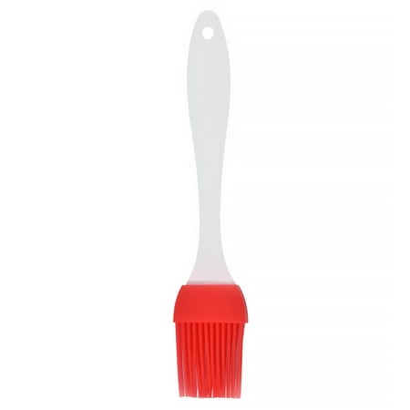 

2 PCS Silicone Basting Brush Clear Handle Heat Resistant Pastry Pancake BBQ Oil Brush Butter Baking Tool Red Red