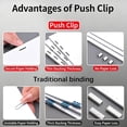 thumbnail image 7 of 10 Pcs Portable Binder Clip Stapler, 0.6×0.4 Inch Handheld Push Staplers, Reusable Clips, Handheld Paper Clam Clip Dispenser, No-Hole Paper Binding for Desktop Document Bills Files, 7 of 7