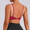 thumbnail image 5 of SPZTSX Womens Double Layered Padded Sports Bra Color Block Spaghetti Straps Stretchable Bralette for Workout Yoga, 5 of 5