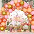 thumbnail image 3 of Pink Little Pumpkin 1st Birthday Decorations for Girl, Our Little Pumpkin Is Turning One Backdrop and Balloon Garland Kit for Girls 1st Birthday Fall Autumn Thanksgiving Party Supplies, 3 of 5