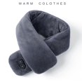 thumbnail image 2 of Bufanda de masaje con calefacción inteligente de color sólido de invierno para parejas, protección para el cuello con calefacción eléctrica, bufanda cálida de terciopelo de visón para hombres, 2 of 6