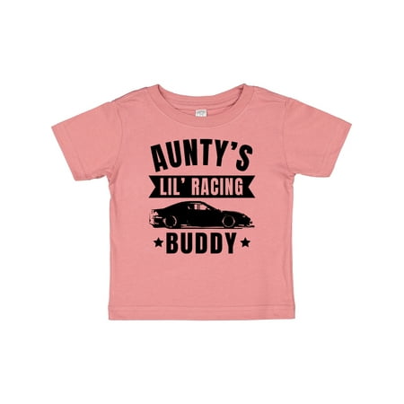 

Inktastic Aunts Lil Racing Buddy Gift Baby Boy or Baby Girl T-Shirt