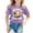 Purple, variant on Toddler Girls' Short Sleeve Crew Neck Tee T-Shirt Easter Print Casual Tee Top Size 2-3T , Blue