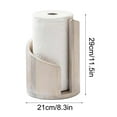 thumbnail image 3 of Paper Towel Countertop with Wood Round Base and Iron, Wood Paper Towel Holders, Countertop One-Handed for Kitchen and Bath, Lightweight and Durables, Convenient for Daily Use(Beige), 3 of 6