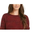 thumbnail image 2 of Style & Co Women's Crewneck Marled Sweater Red Size XX-Large, 2 of 3