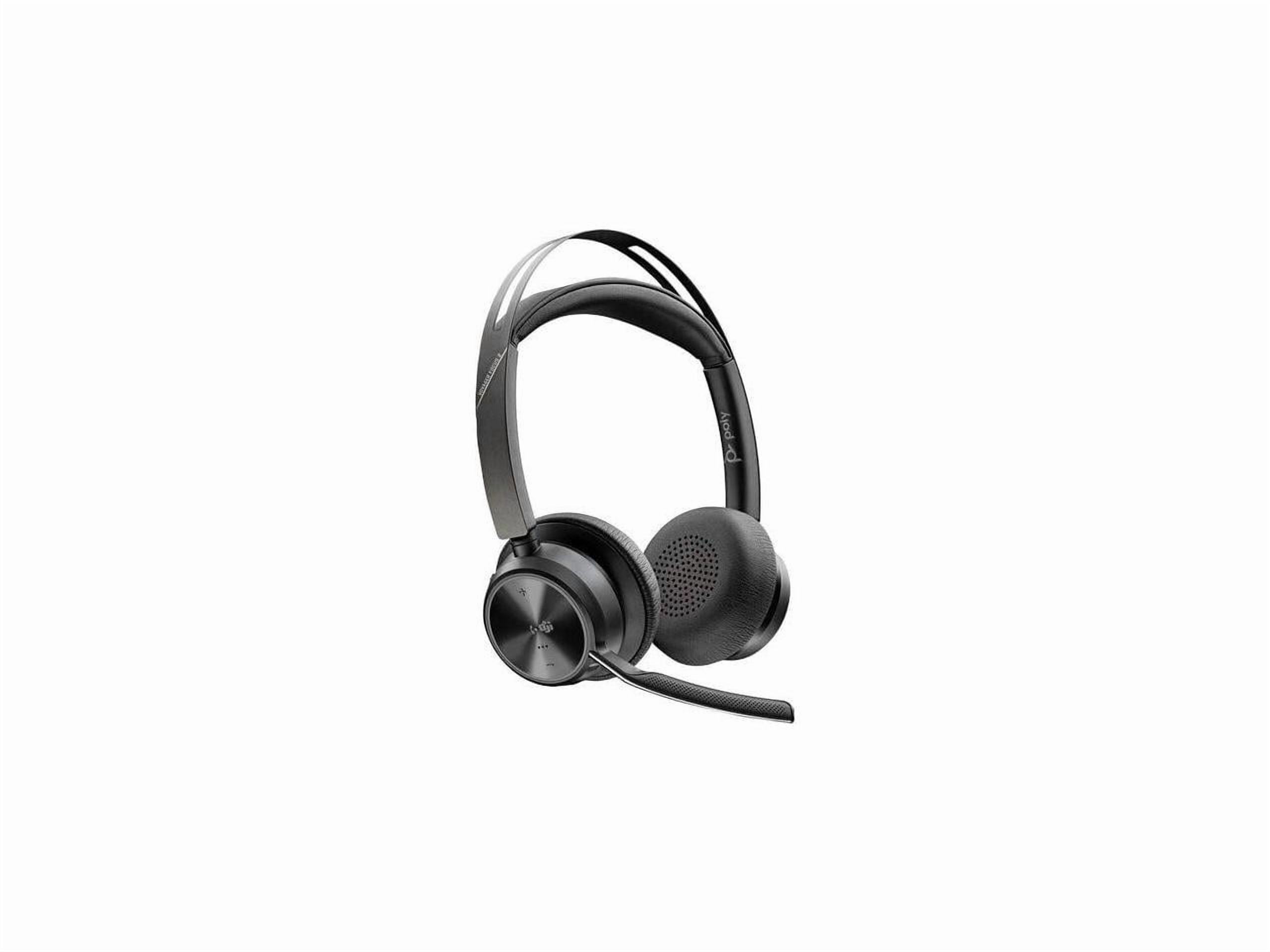 Poly Voyager Focus 2 Microsoft Teams Certified USBC-C Headset + USB-C/A Adapter - Microsoft Teams Certification - Google Assistant, Siri - Stereo - USB Type C - Wired/Wireless - Bluetooth