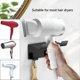 thumbnail image 4 of Hair Dryer Holder No Drilling Black Adhesive Hair Dryer Holder with Two Hooks Wall Mounted Hair Dryer Hanger Stainless Steel, 4 of 4