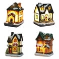 thumbnail image 1 of 4PCS Resina Casa de Navidad Farmhouse Set Decoración de escritorio para, 1 of 9