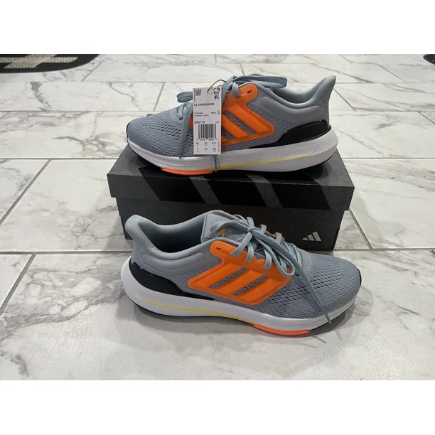 Ad-id-as Ultrabounce Running Jogging Shoes Gray/Orange Men’s Size 8.5 NWT HP5779