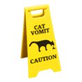 thumbnail image 2 of Hariumiu 1/2Pcs Dog Cat Vomit Caution Sign Weather-proof Plastic Outdoor Garden Yard Lawn Pet Black Cat Vomit Warning Sign Bathroom Decoration, 2 of 8