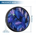 thumbnail image 3 of Voice Activated Clock with Glow Light 12 Inch Large Silent Wall Clock Battery Operated for Home Decor Blue and Purple Brushstrokes, 3 of 8