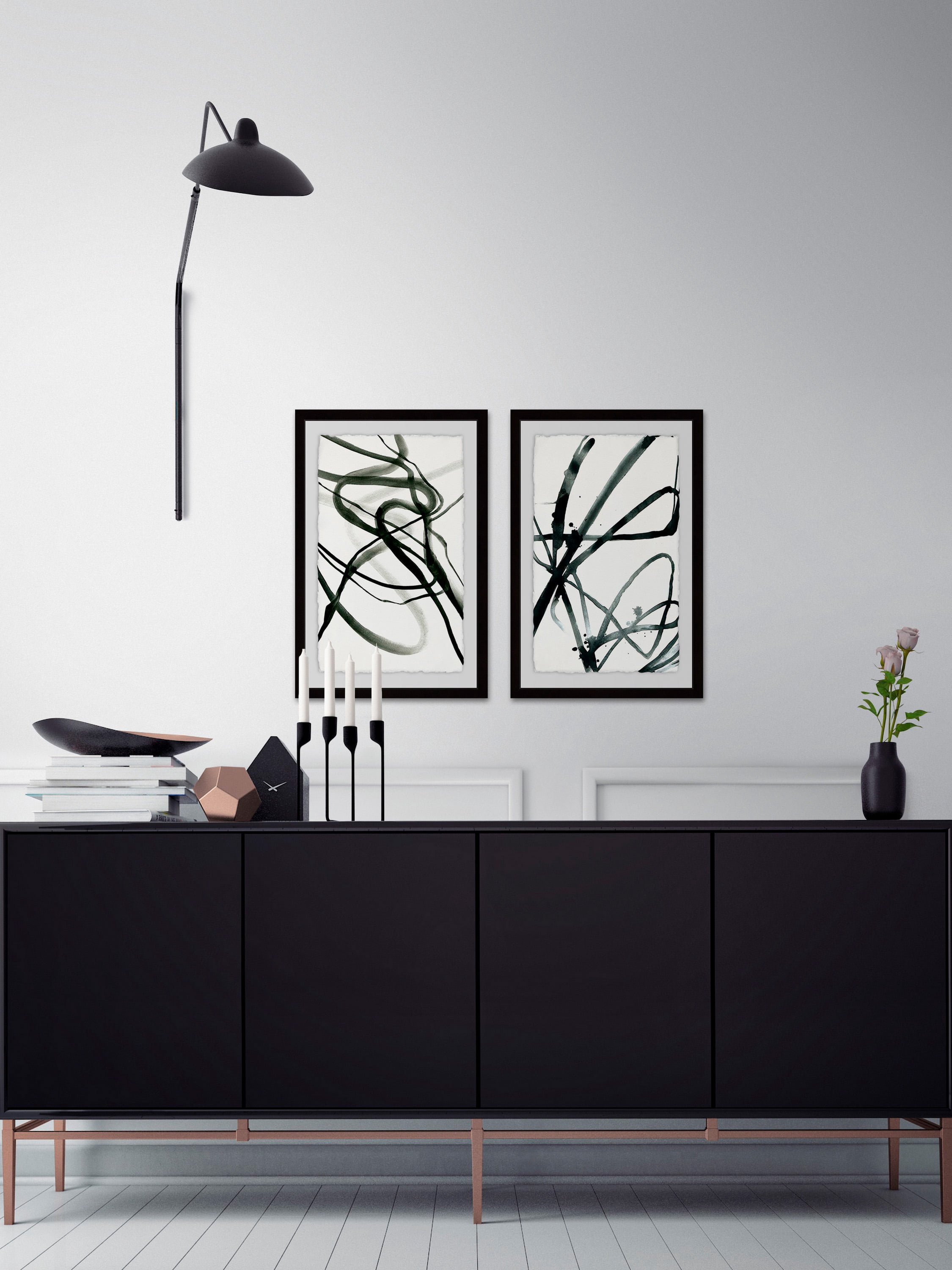 Marmont Hill Toxic Lines Diptych, 12" x 16"