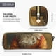 thumbnail image 3 of Disketp Haystack Meditating Cat Estuche de Lápices de Cuero con Cierre, Estuche Compacto para Papelería, Bolígrafos y Accesorios Pequeños, 3 of 7
