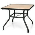thumbnail image 1 of Patiojoy Outdoor Dining Table Oversize Square Bistro Garden Deck with Rustproof Steel Frame for Garden, 1 of 6