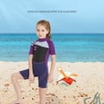 thumbnail image 5 of Soidarity Traje de neopreno para niños Ropa de buceo profesional Mangas cortas protectoras Niños Niñas Ropa de baño para piscina Ropa de playa Deportes acuáticos Negro + Morado METRO Soidarity OD003692-12, 5 of 5