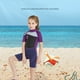 thumbnail image 5 of Soidarity Traje de neopreno para niños Ropa de buceo profesional Mangas cortas protectoras Niños Niñas Ropa de baño para piscina Ropa de playa Deportes acuáticos Negro + Morado S Soidarity OD003692-11, 5 of 5