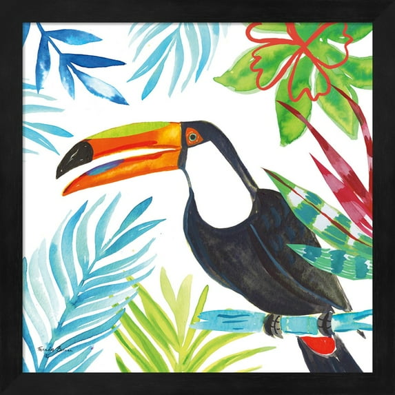 Tropicana II by Farida Zaman, Framed Wall Art, 13.25W x 13.25H